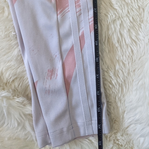 Adidas Aeroready Designed to Move Graphic High-Waist Leggings pink white small - Picture 14 of 16